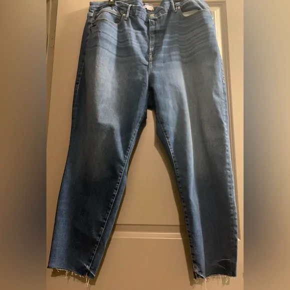 Good American x Calik Denim Always Fits Good Legs Skinny Crop Fits sizes 28W-32W - Picture 14 of 14